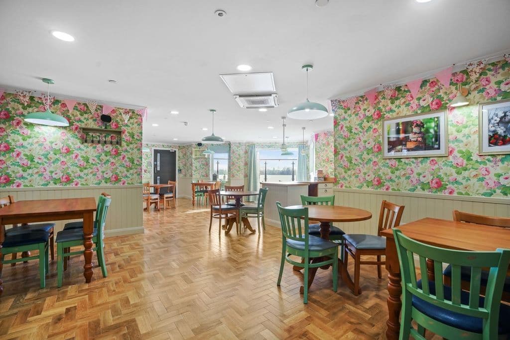 Dining area of Broadlands Lodge care home in Keswick, Norfolk