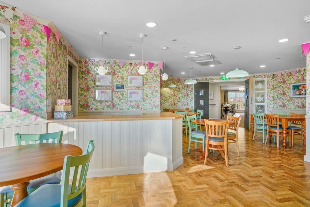 Dining area of Broadlands Lodge care home in Keswick, Norfolk