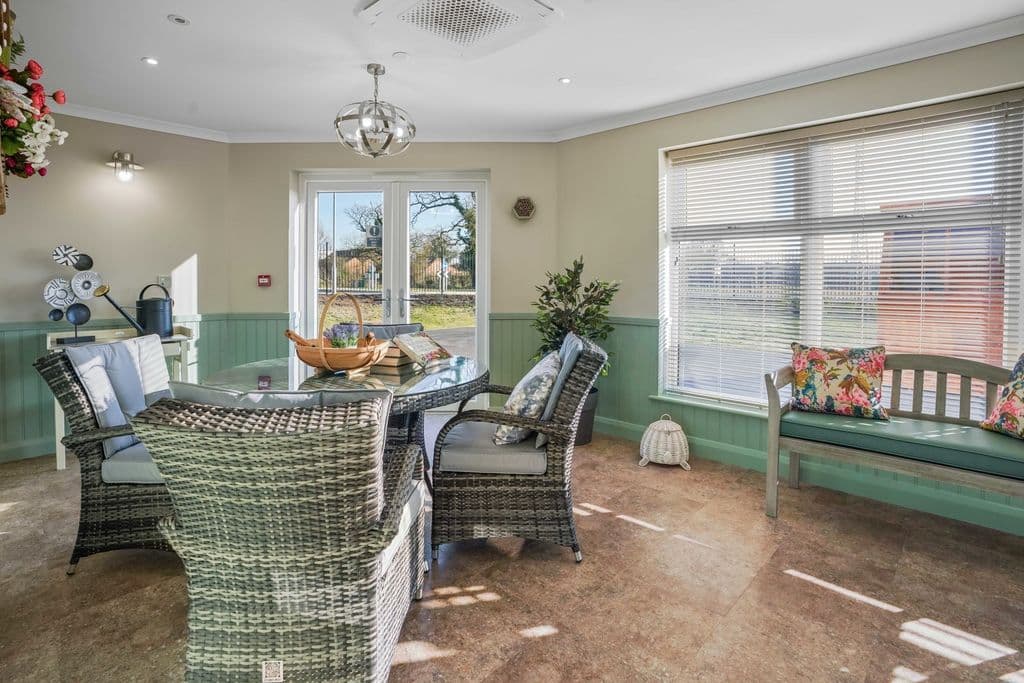 Garden Room of Brook Lodge care home in Basildon, Essex