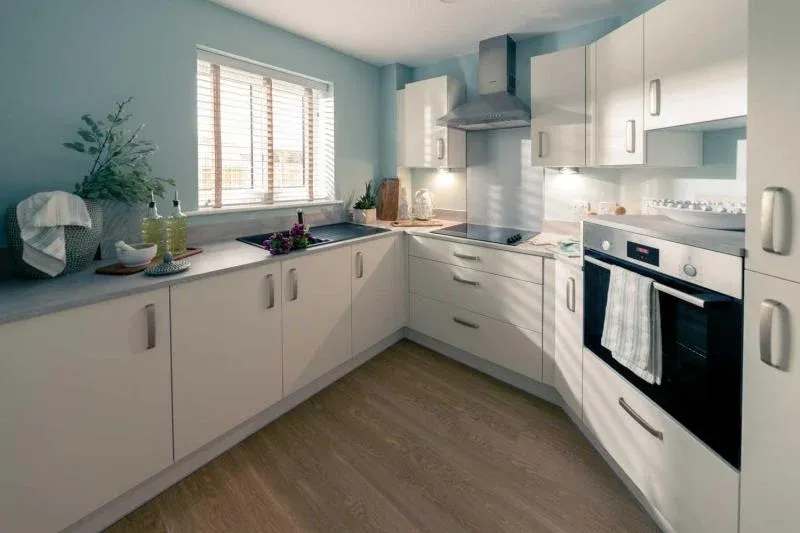 Kitchen at Dartmouth Retirement Development in Dartmouth, Devon