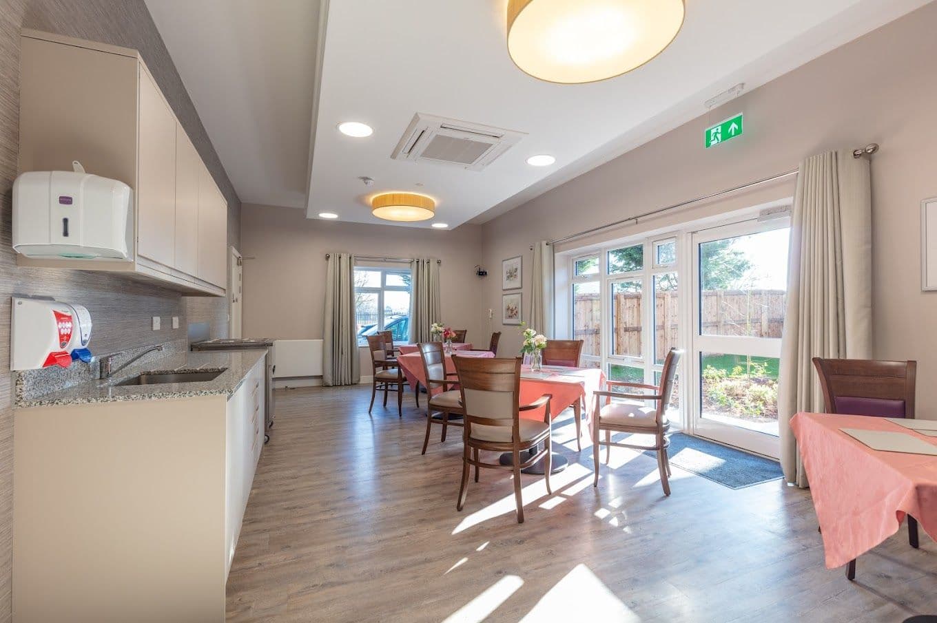 Dining room of Diamond House care home in Leicestershire 