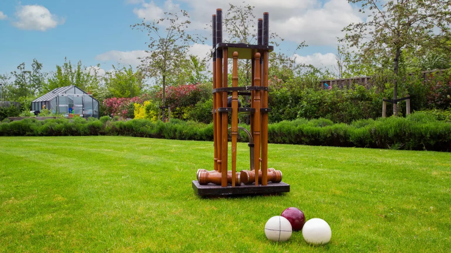 Garden of Dukeminster Court care home in Dunstable, Bedfordshire