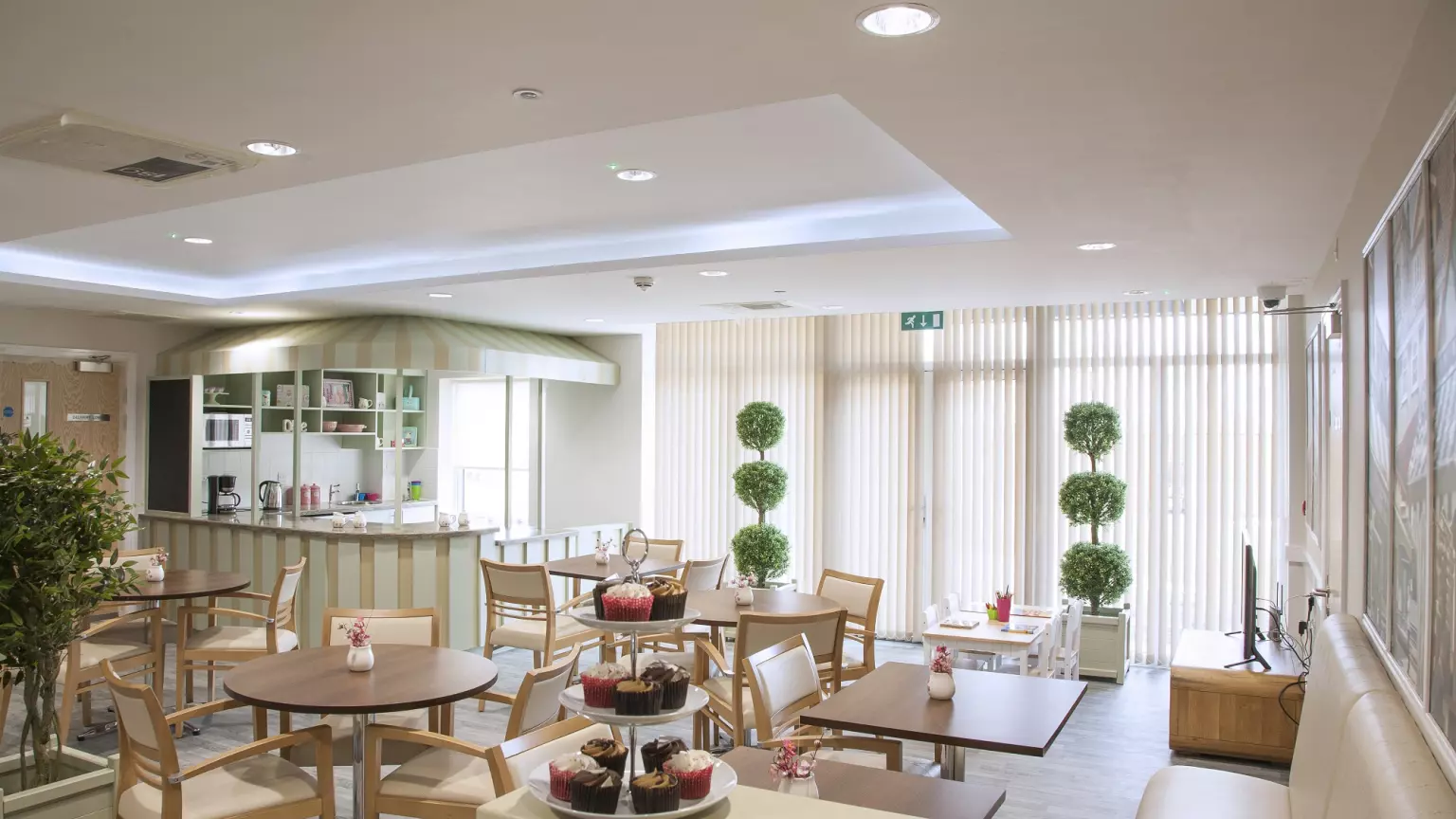 Dining room of Dukeminster Court care home in Dunstable, Bedfordshire