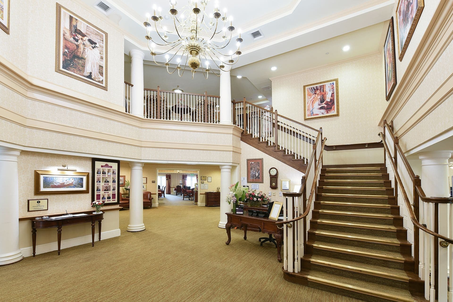 Hallway in Eastbourne Gardens Care Home, Eastbourne, Sussex