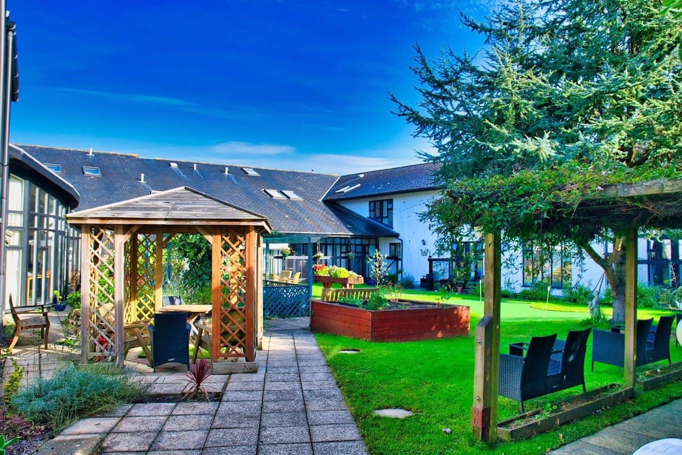 Garden at Elburton Heights Care Home in Plymouth, Devon