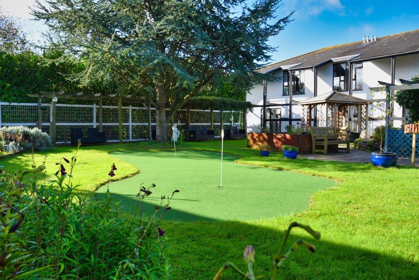 Garden at Elburton Heights Care Home in Plymouth, Devon