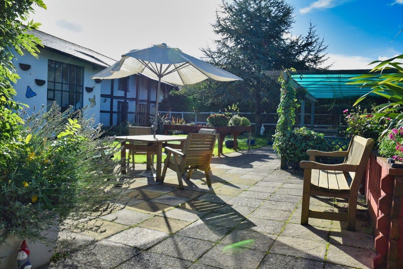 Garden at Elburton Heights Care Home in Plymouth, Devon