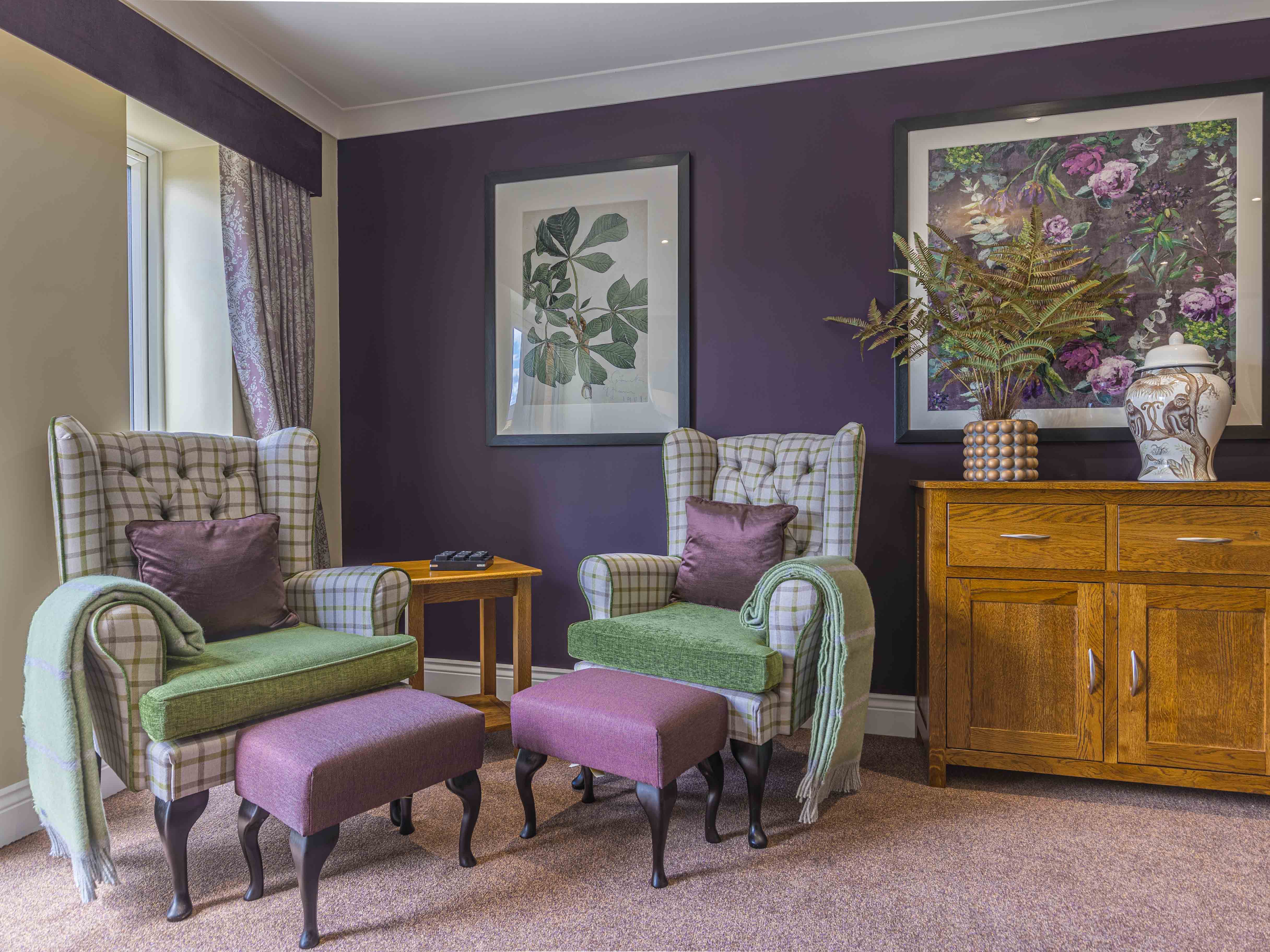 Communal Area at Elgar Court Care Home in Malvern, Worcestershire