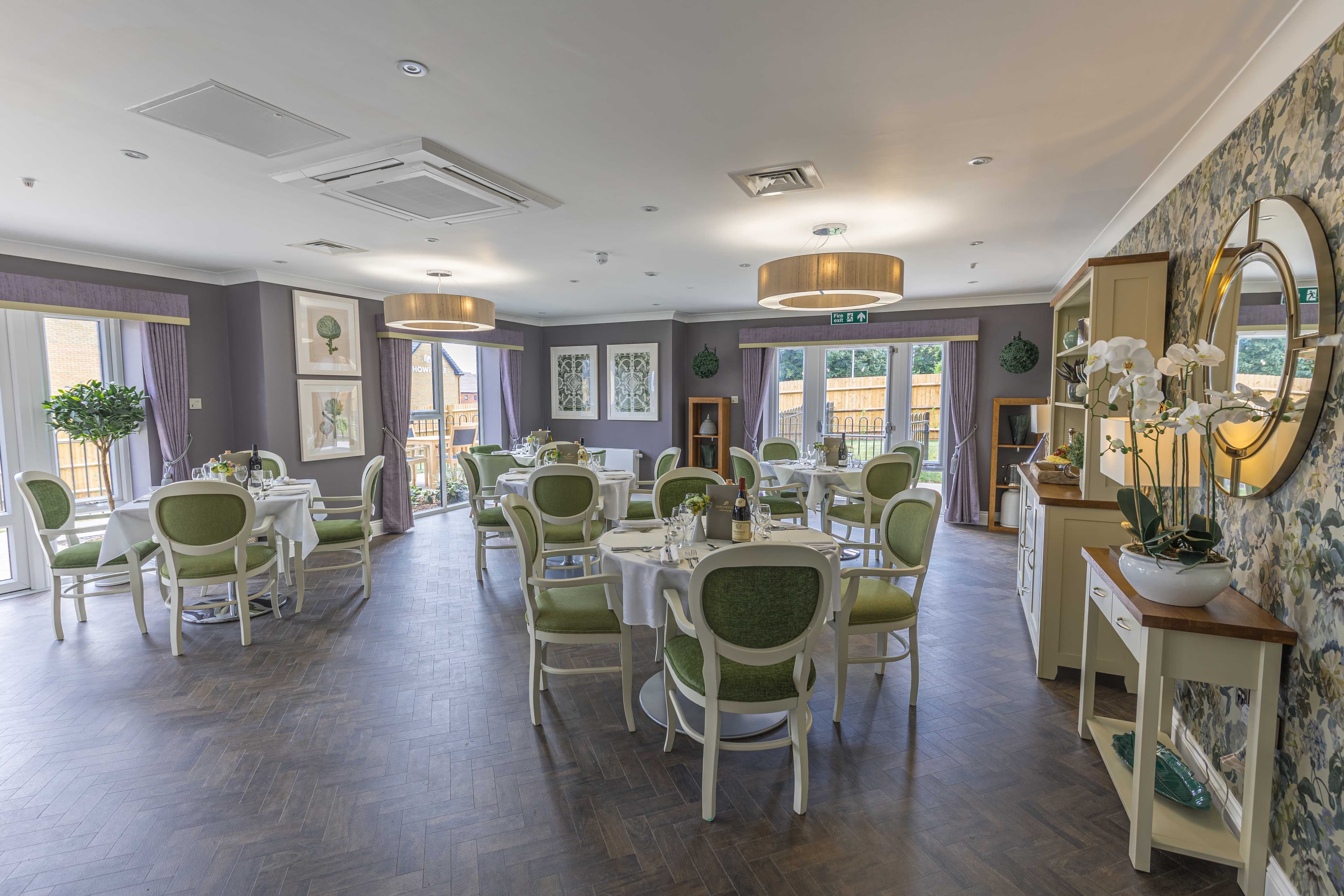 Dining Room at Elgar Court Care Home in Malvern, Worcestershire