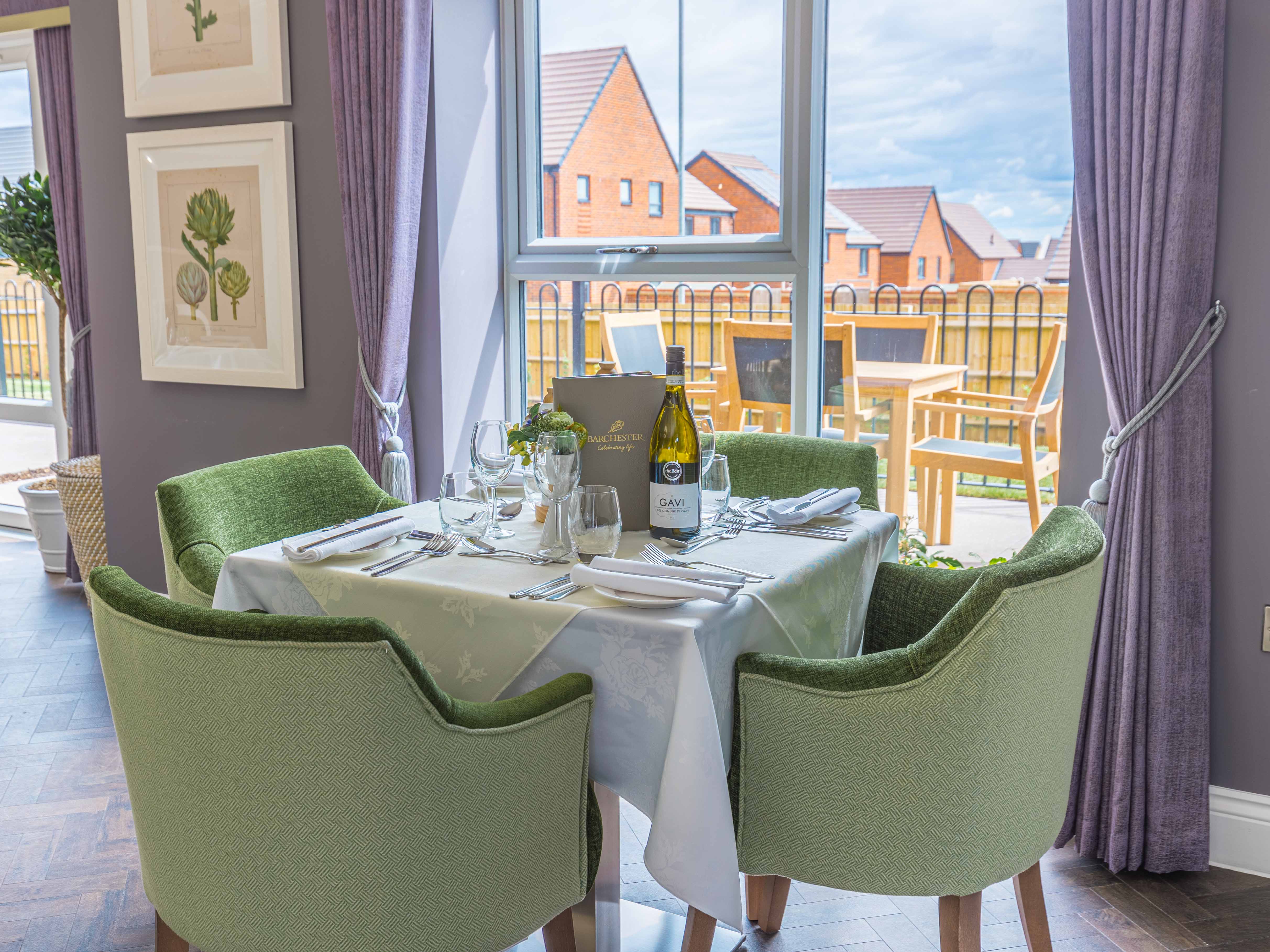 Dining Room at Elgar Court Care Home in Malvern, Worcestershire