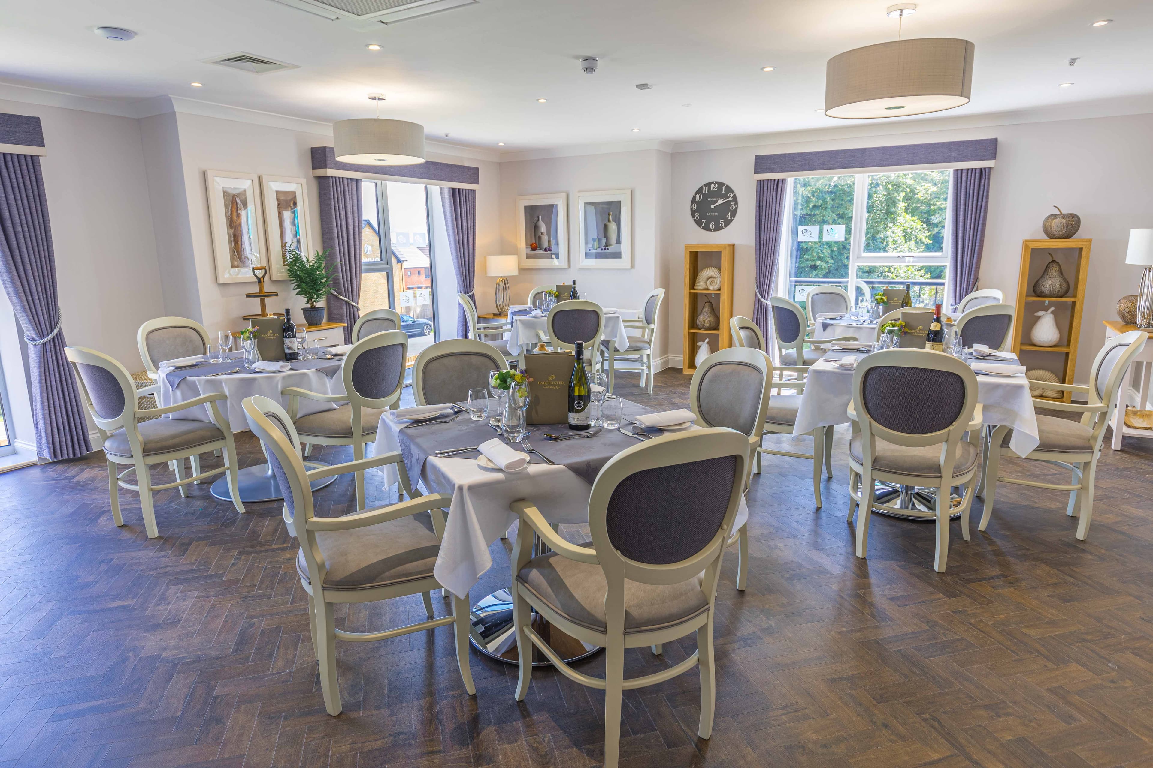 Dining Room at Elgar Court Care Home in Malvern, Worcestershire