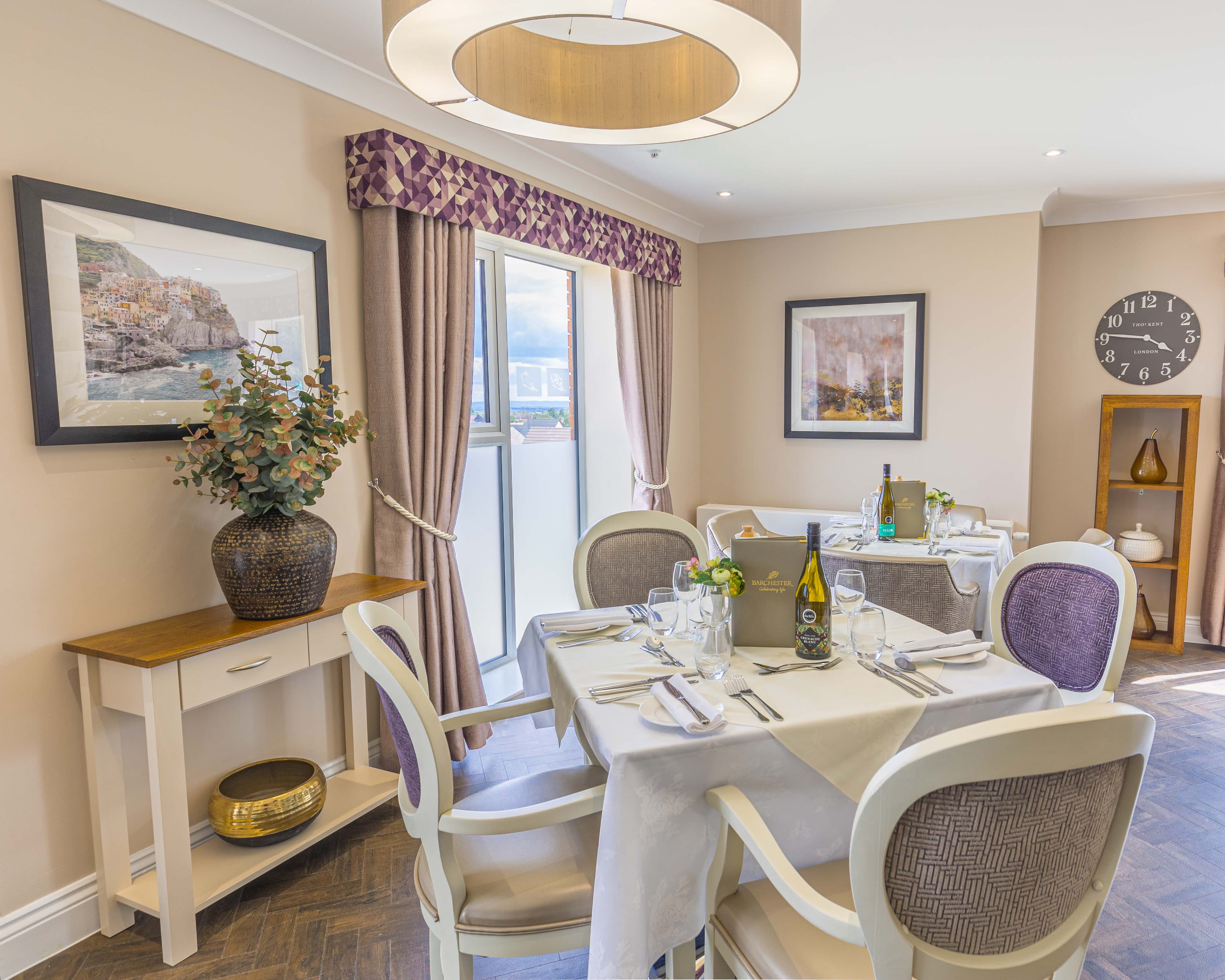 Dining Room at Elgar Court Care Home in Malvern, Worcestershire