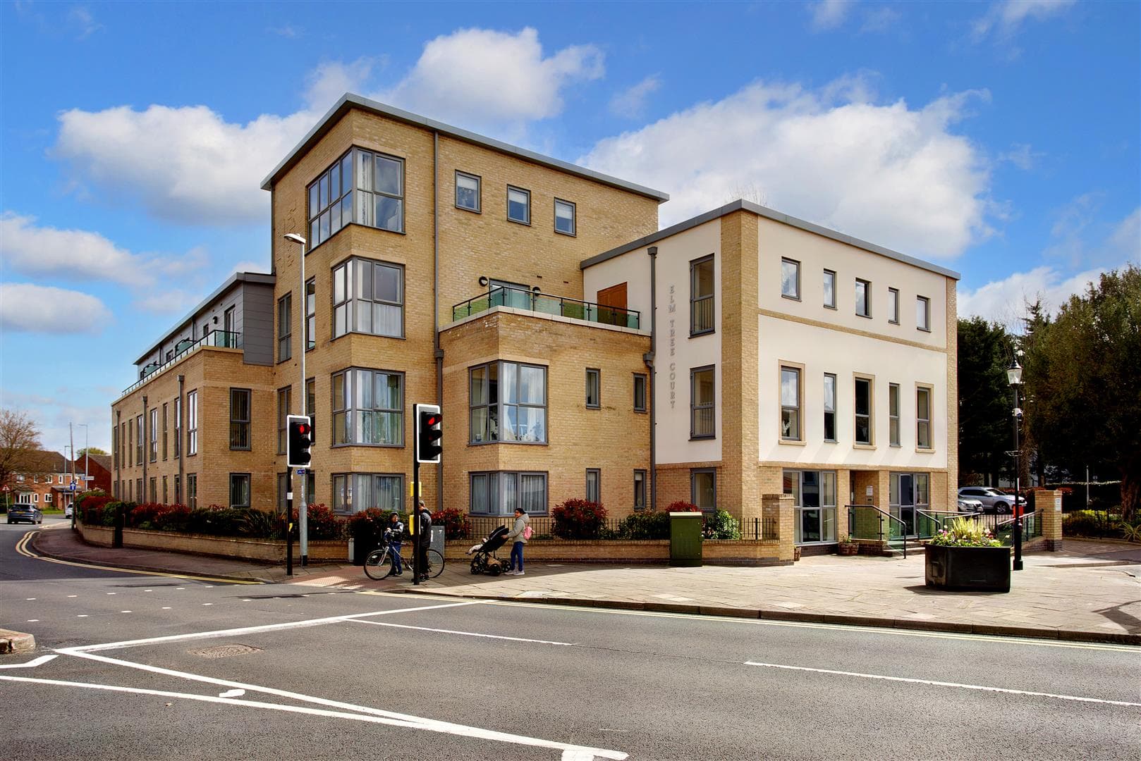 Exterior of Elm Tree Court Retirement Development in Huntingdon, Cambridgeshire