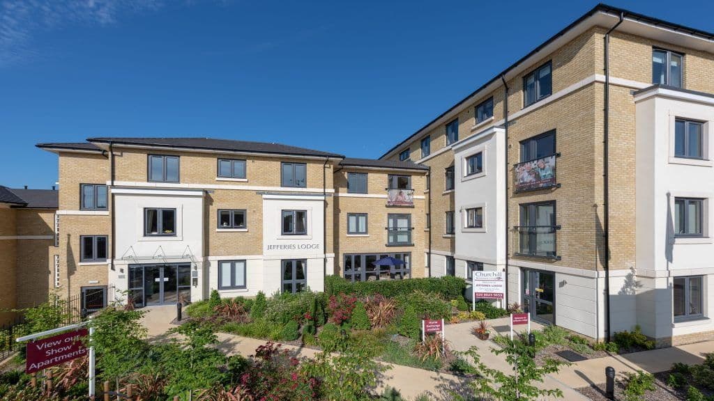 Exterior of Jefferies Lodge retirement development in Eltham, Greater London