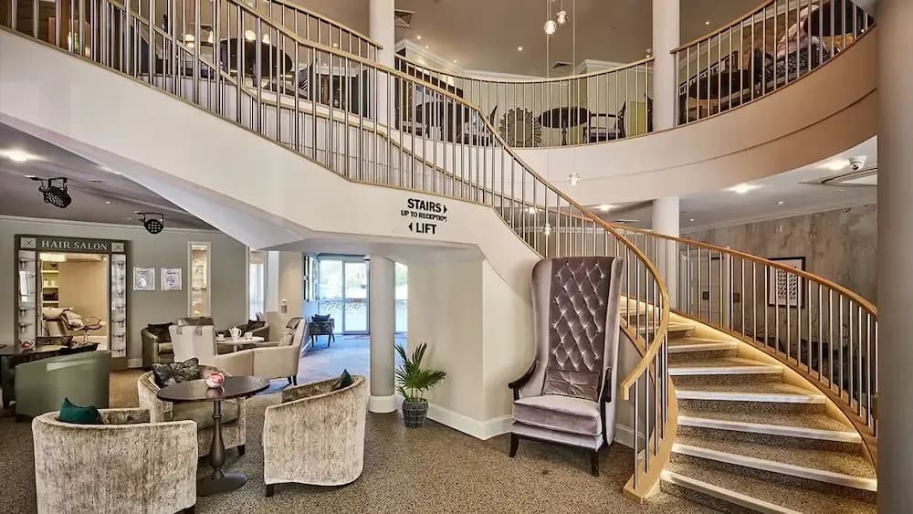 Elton House Care Home reception and lounge