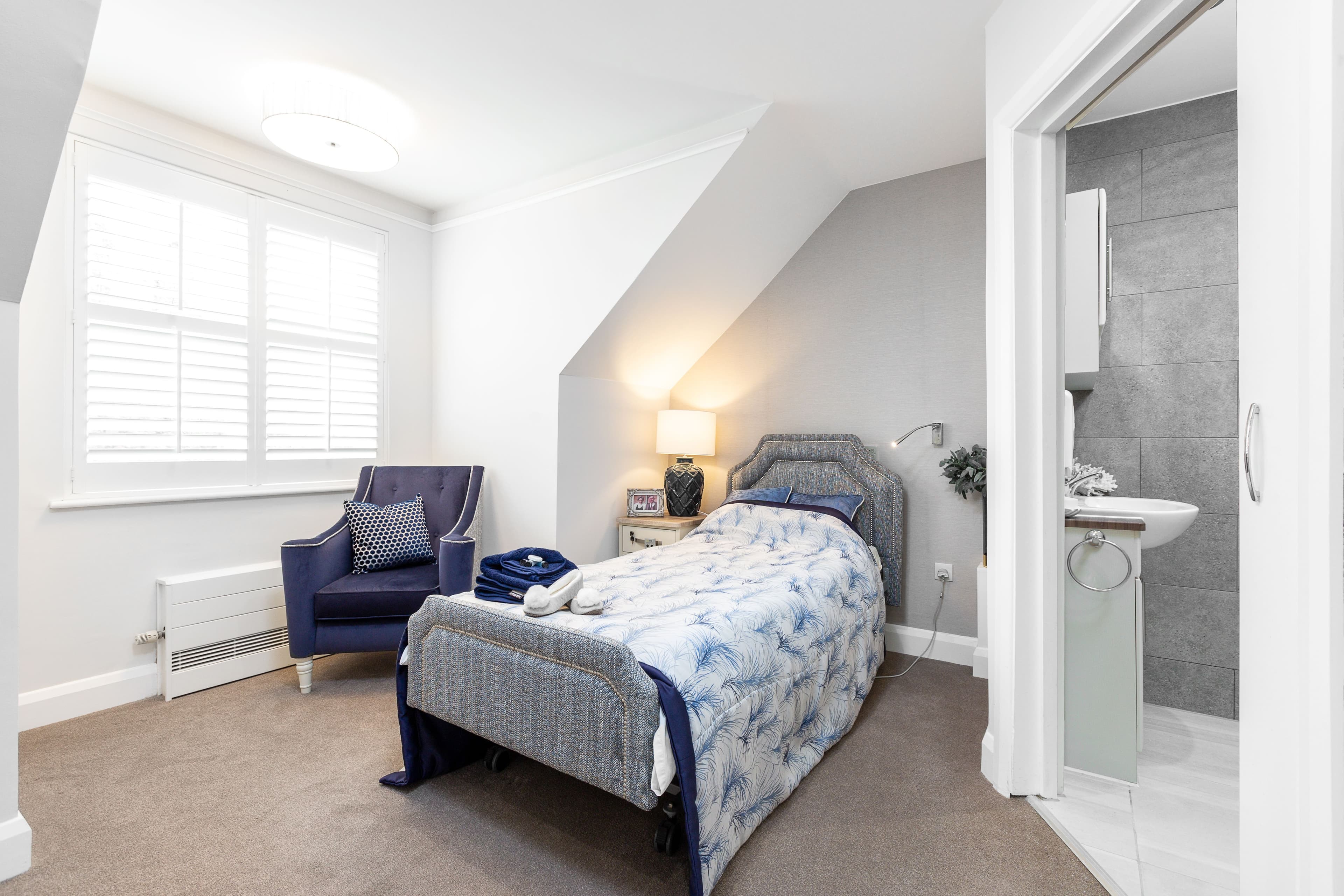 Bedroom at Etheldred House Care Home in Cambridge