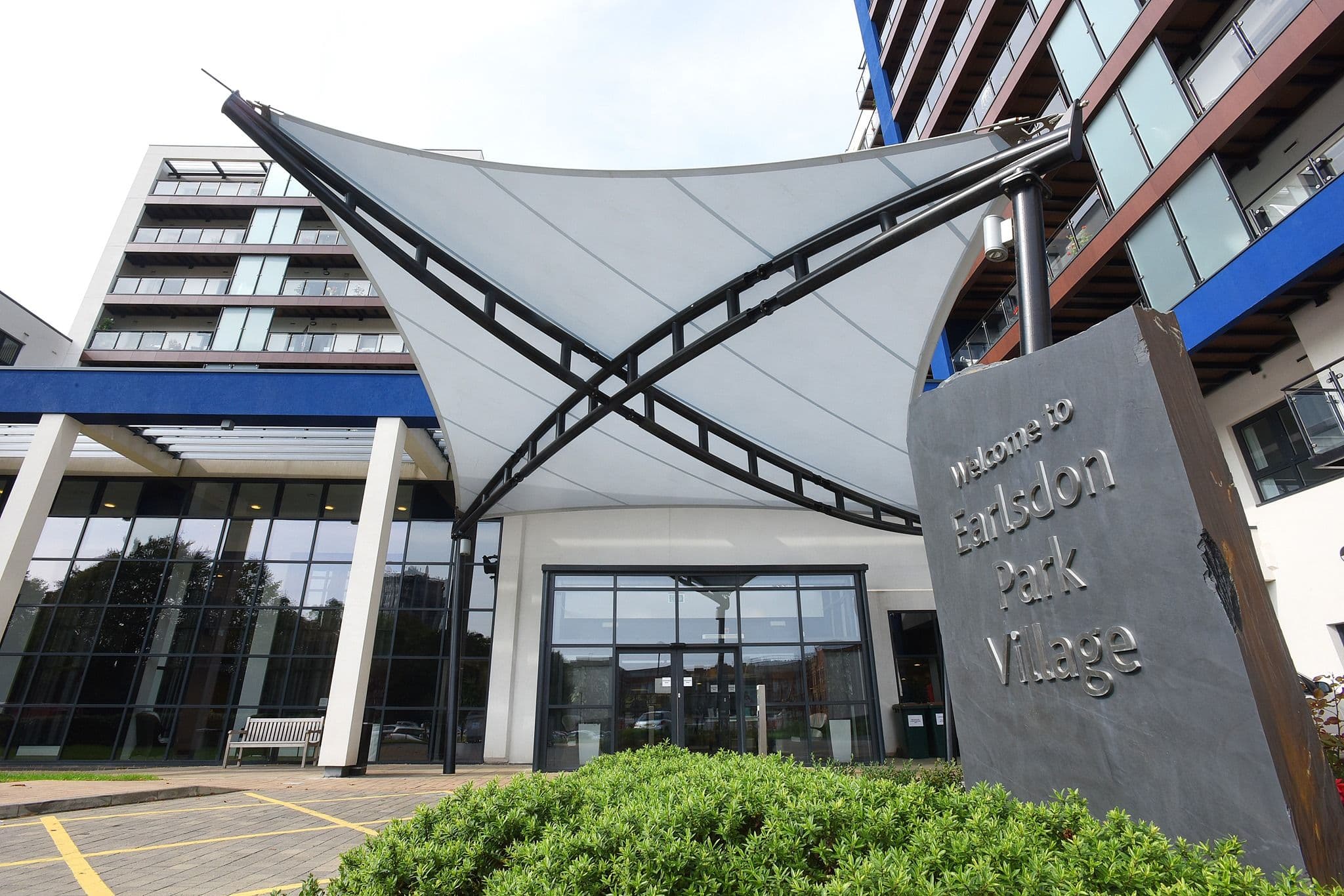 Exterior of Earlsdon Park Village retirement development in Coventry, West Midlands