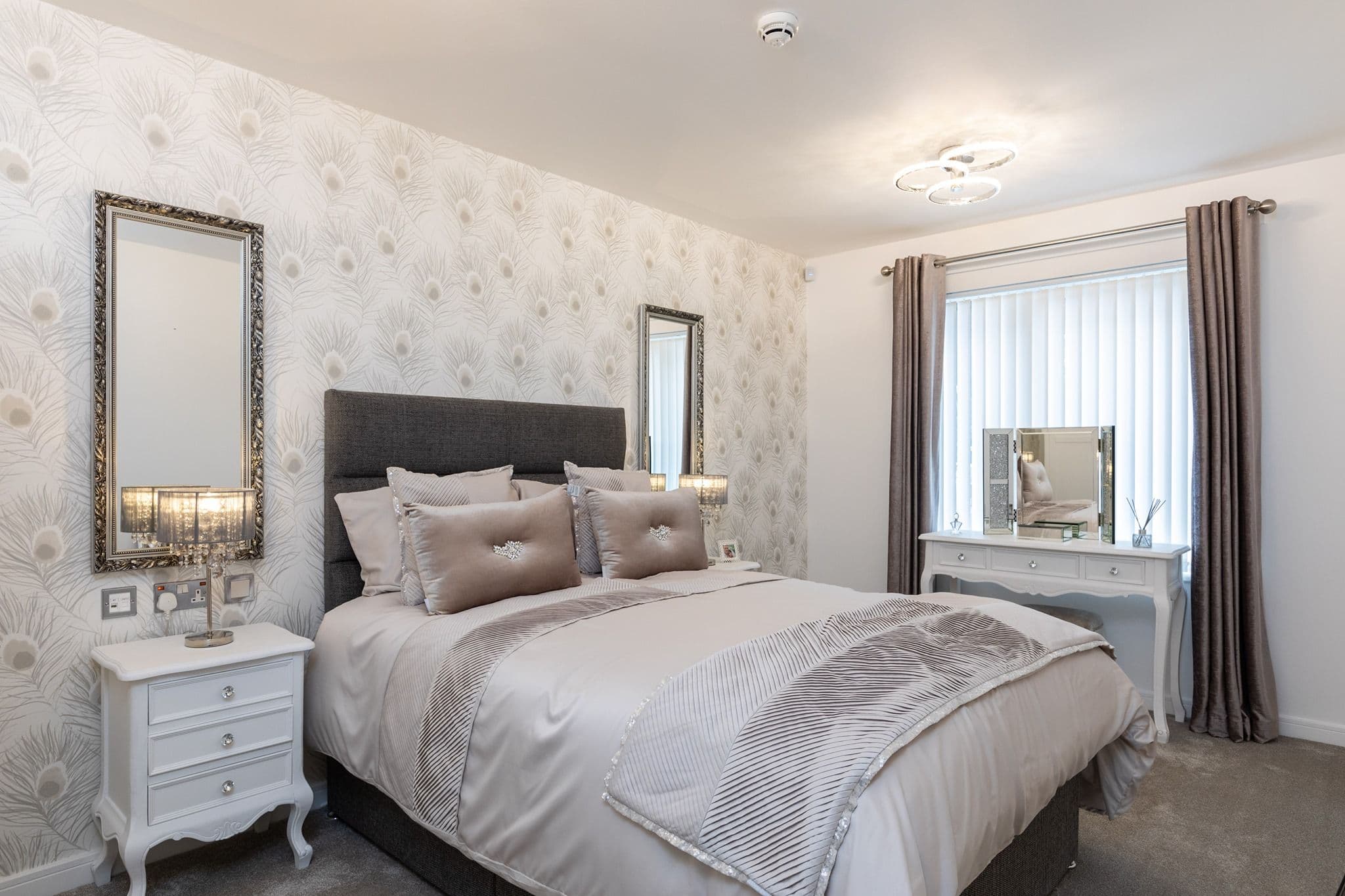 Bedroom of New Oscott Village retirement development in Birmingham, West Midlands