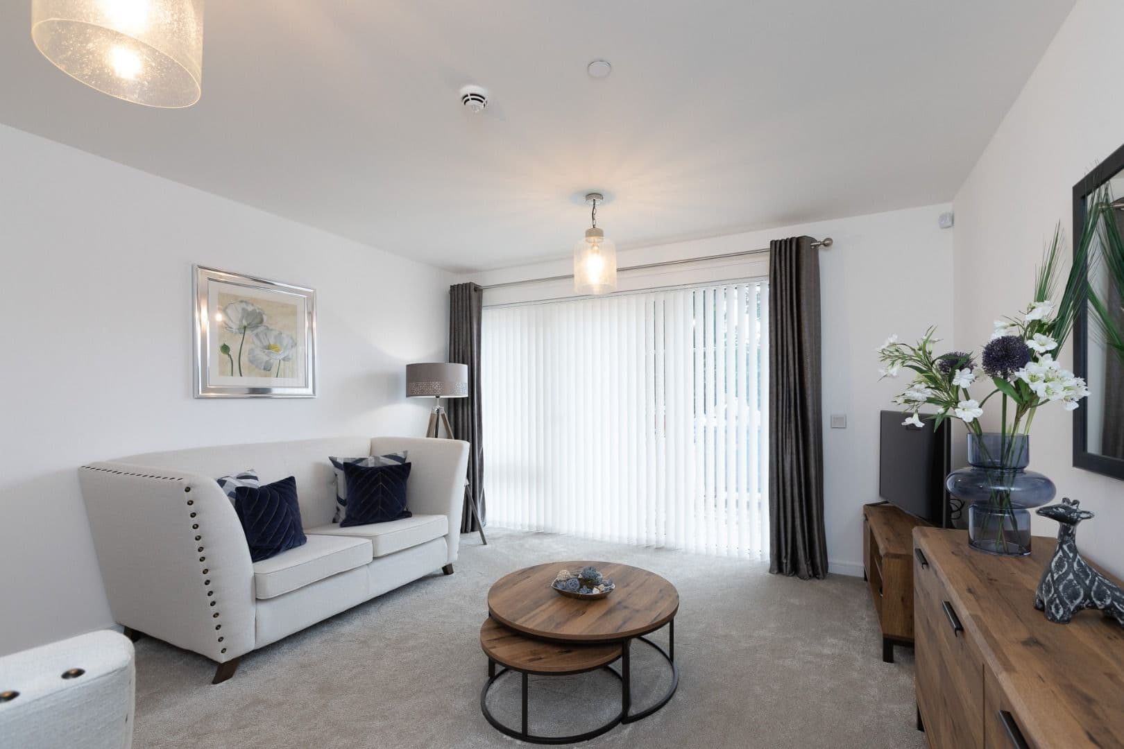 Living Room at Hagley Road Retirement Apartment in Edgbaston, Birmingham