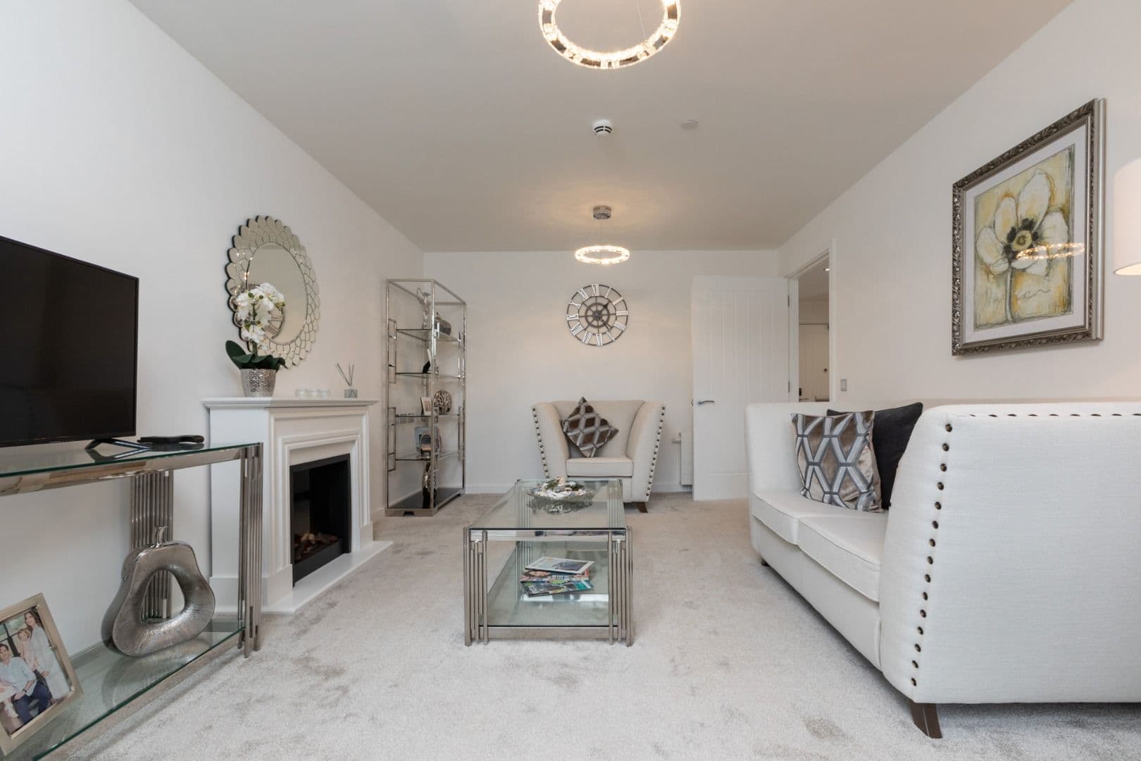 Living Room at Hagley Road Retirement Apartment in Edgbaston, Birmingham