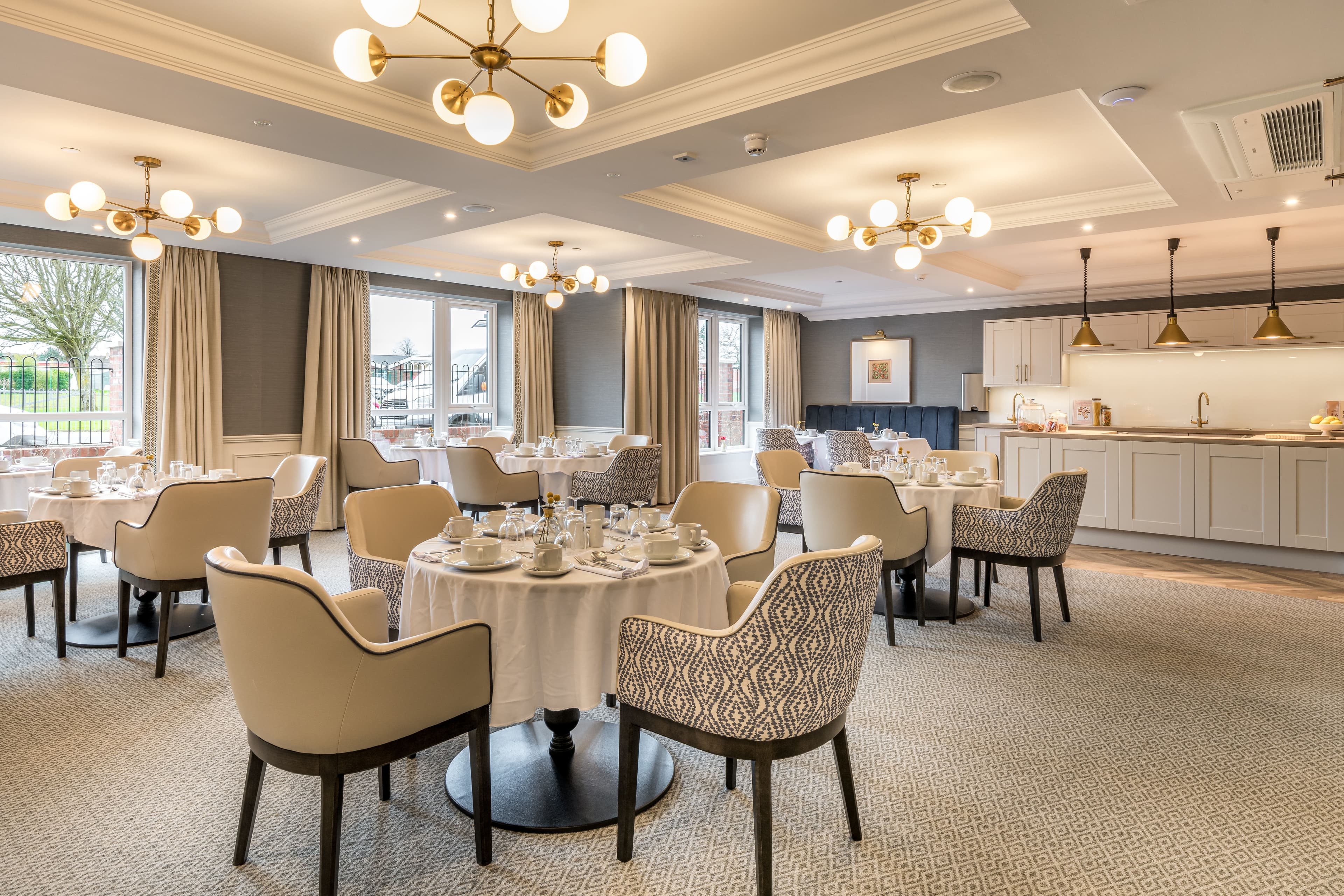 Dining room of Eden Manor care home in Carlisle, Cumbria