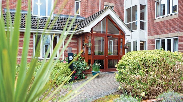 Exterior of Fairlawn care home in Ferndown, Dorset