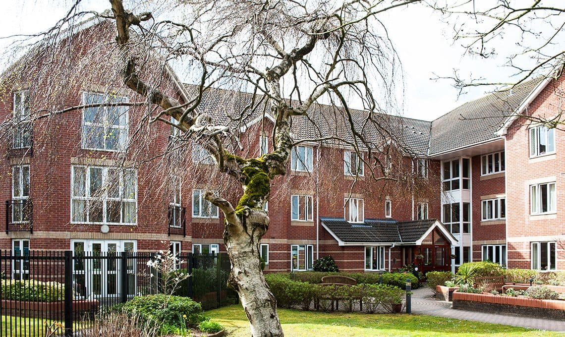 Exterior of Fairlawn care home in Ferndown, Dorset