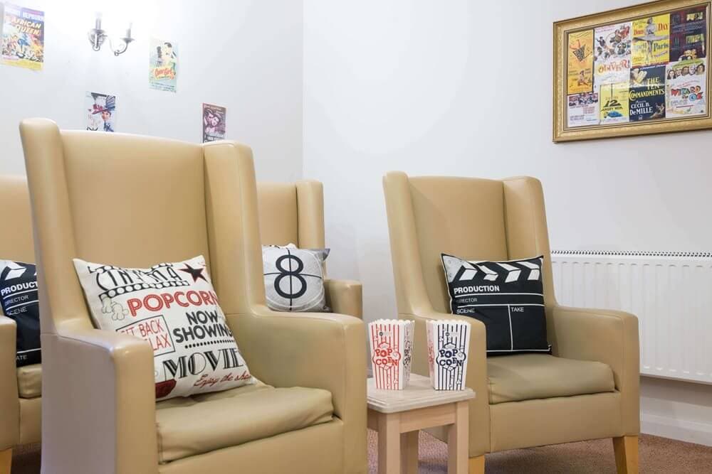 Cinema of Farm Lane care home in London, Greater London