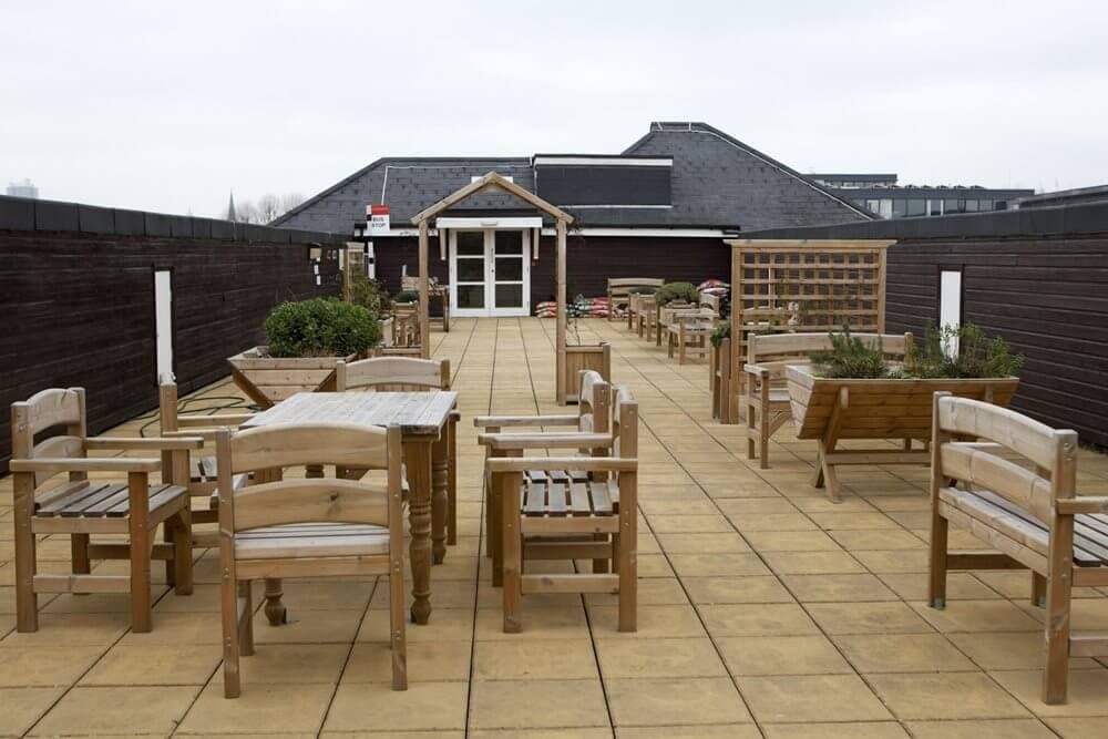 Garden of Farm Lane care home in London, Greater London