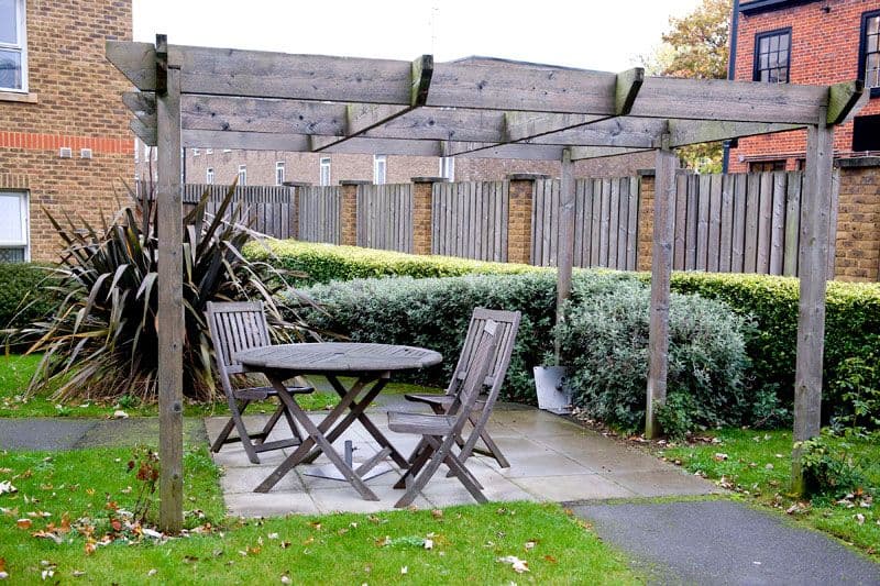 Garden of Farm Lane care home in London, Greater London