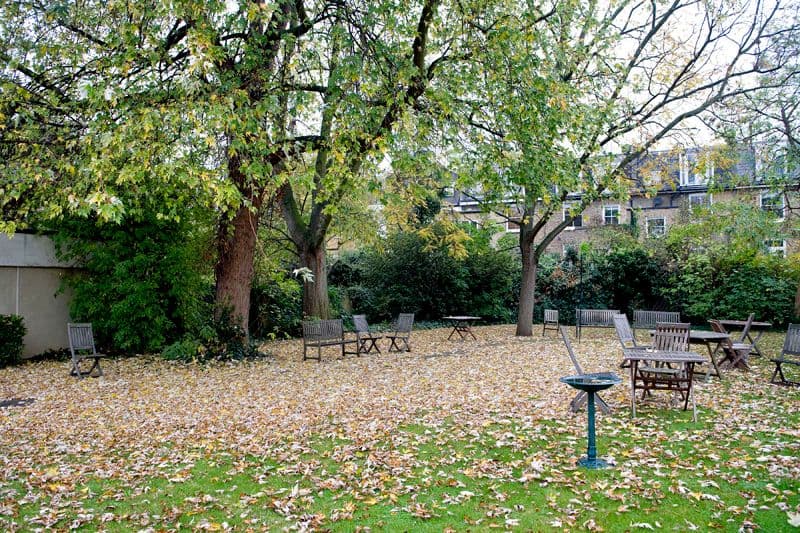 Garden of Farm Lane care home in London, Greater London