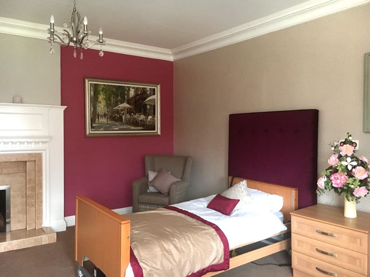 Bedroom of Field House care home in Stourbridge, West Midlands