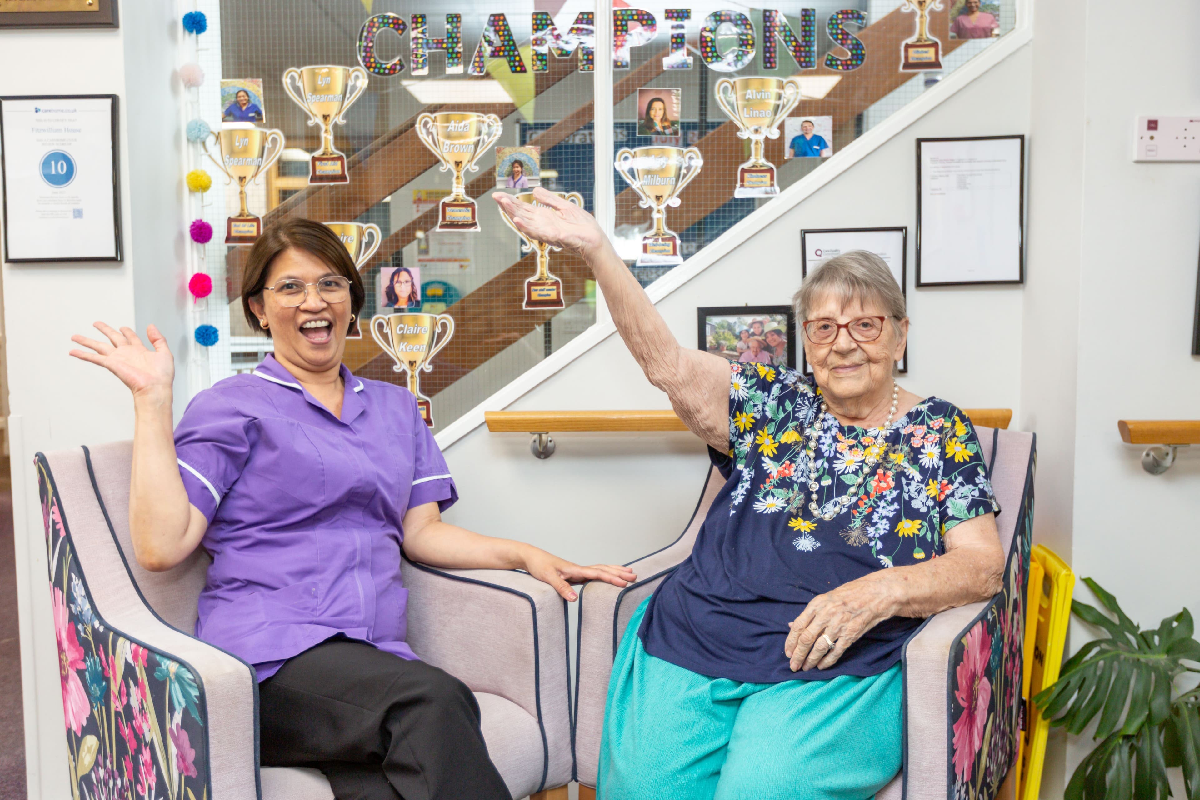 Resident at Fitzwilliam House care home in Cambridge