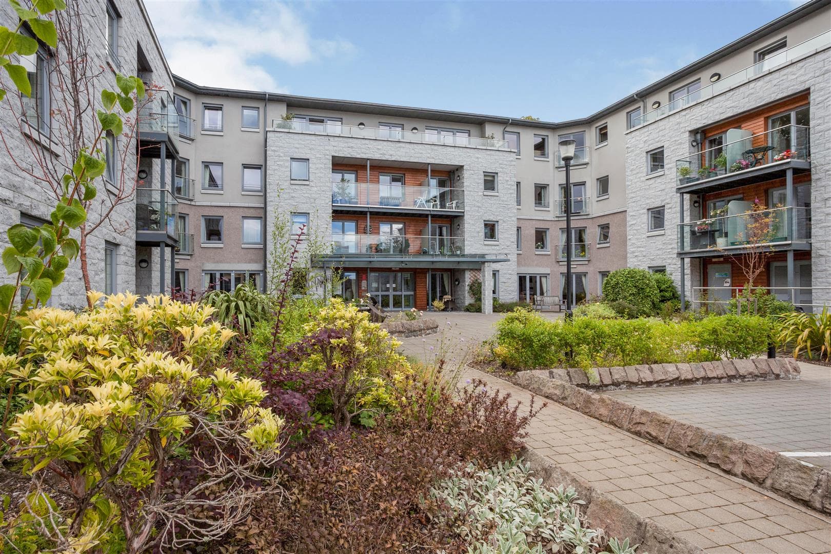 Exterior of Florence Court Retirement Development in Aberdeen, Aberdeenshire