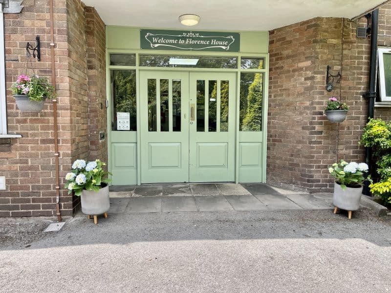 Exterior of Florence House Care Home in Newcastle-under-Lyme, Staffordshire