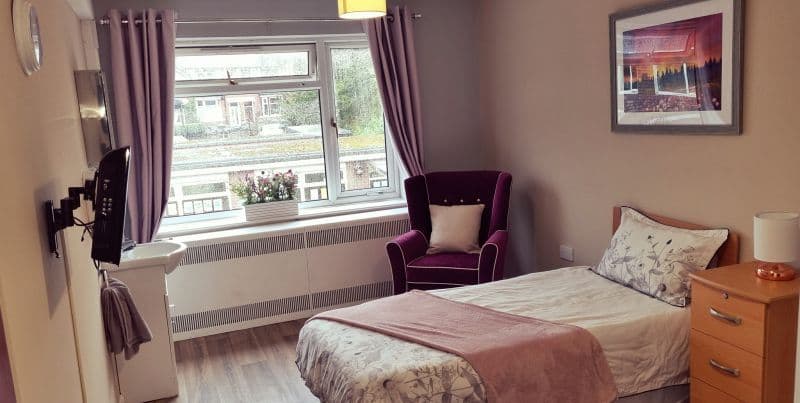 Bedroom at Florence House Care Home in Newcastle-under-Lyme, Staffordshire