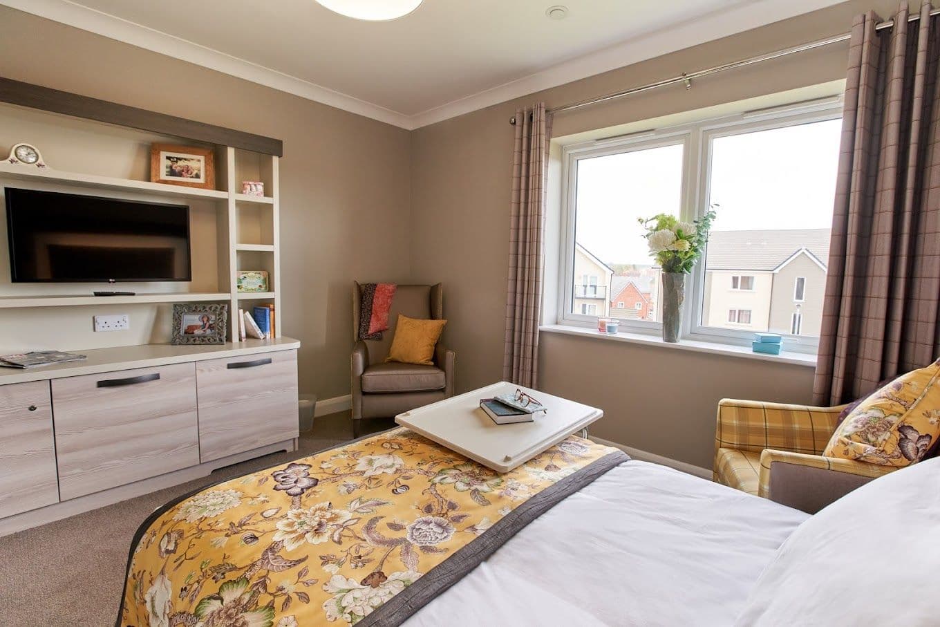 Bedroom of Flowers Manor care home in Chippenham, Wiltshire