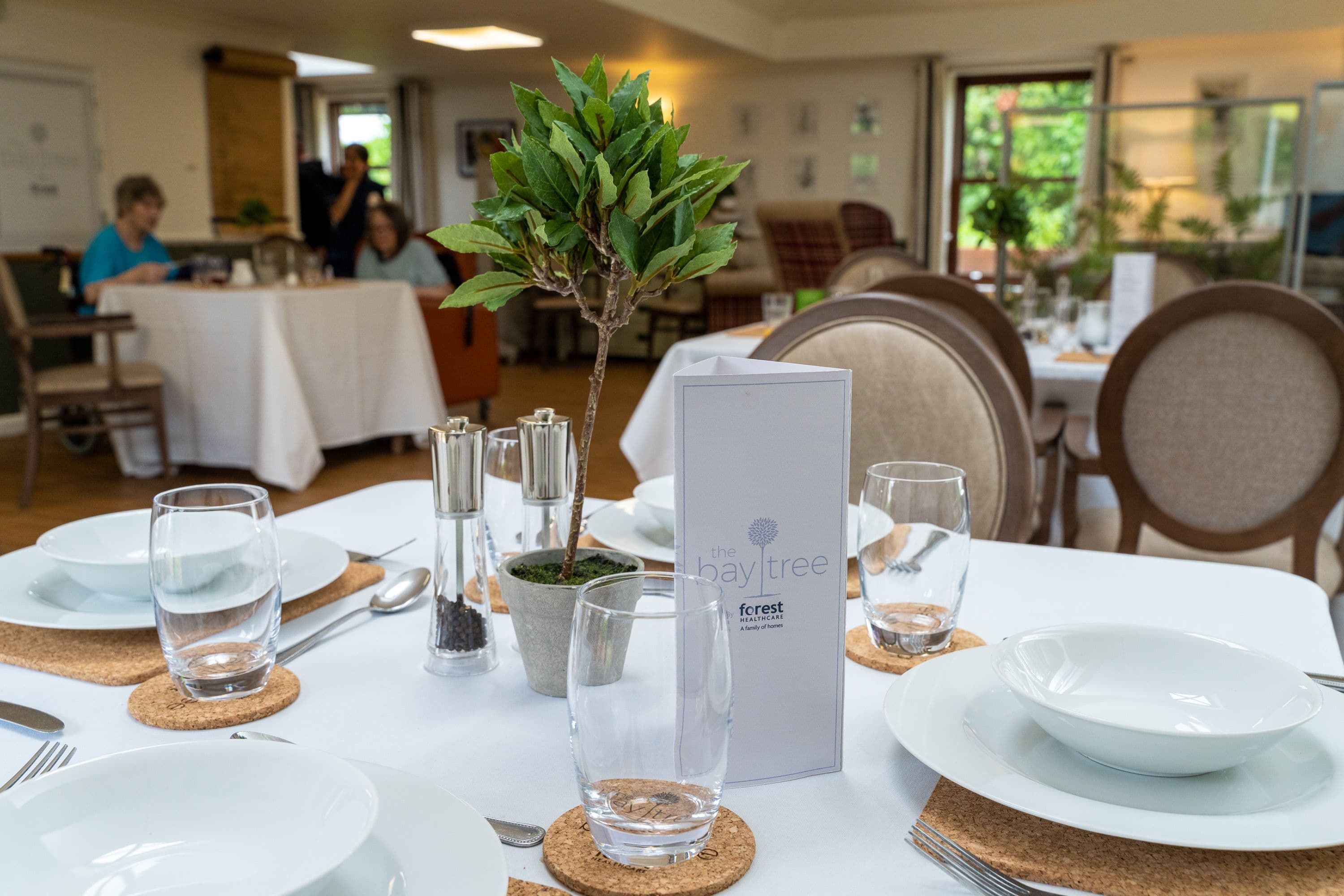 Dining room of The Grange care home in Faringdon, Oxfordshire