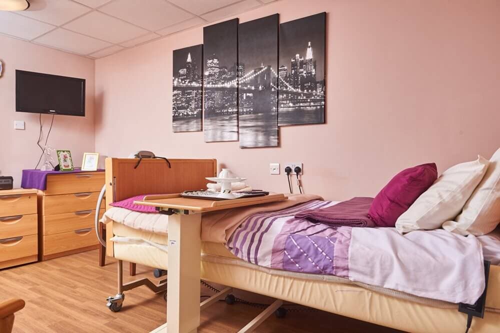 Bedroom of Forrester Court care home in Westminster, London