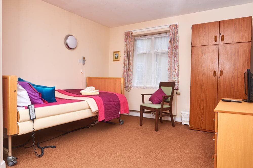 Bedroom of Forrester Court care home in Westminster, London