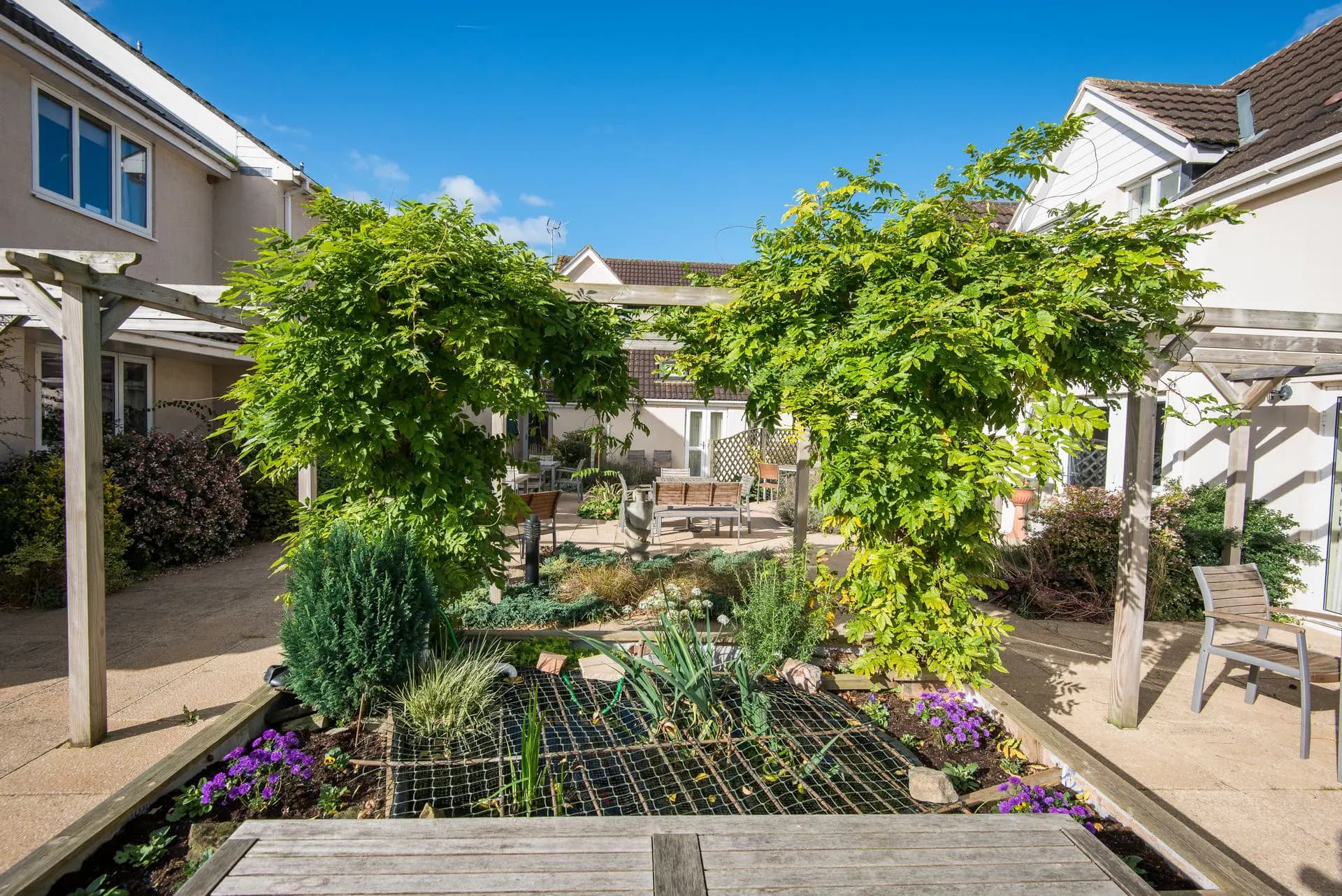 Garden at Frethey House Care Home in Taunton, Somerset