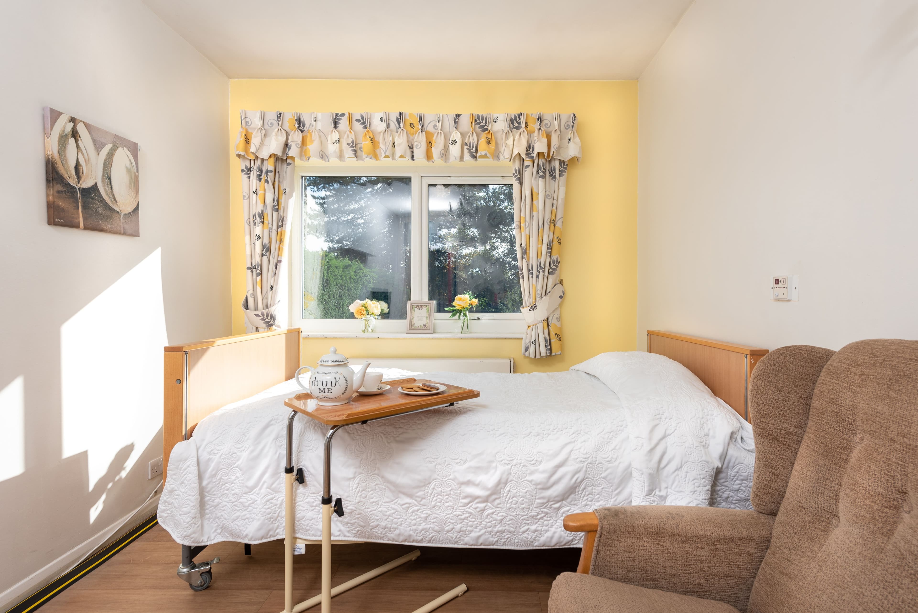 Bedroom of Grace Manor care home in Gillingham, Kent