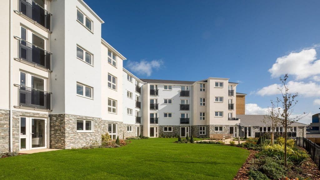 Exterior of Perran Lodge Retirement Development in Newquay, Cornwall