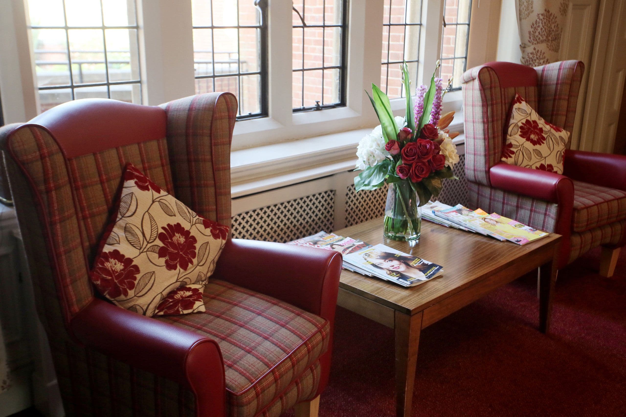 Communal area at Glebelands Care Home, Wokingham, Berkshire