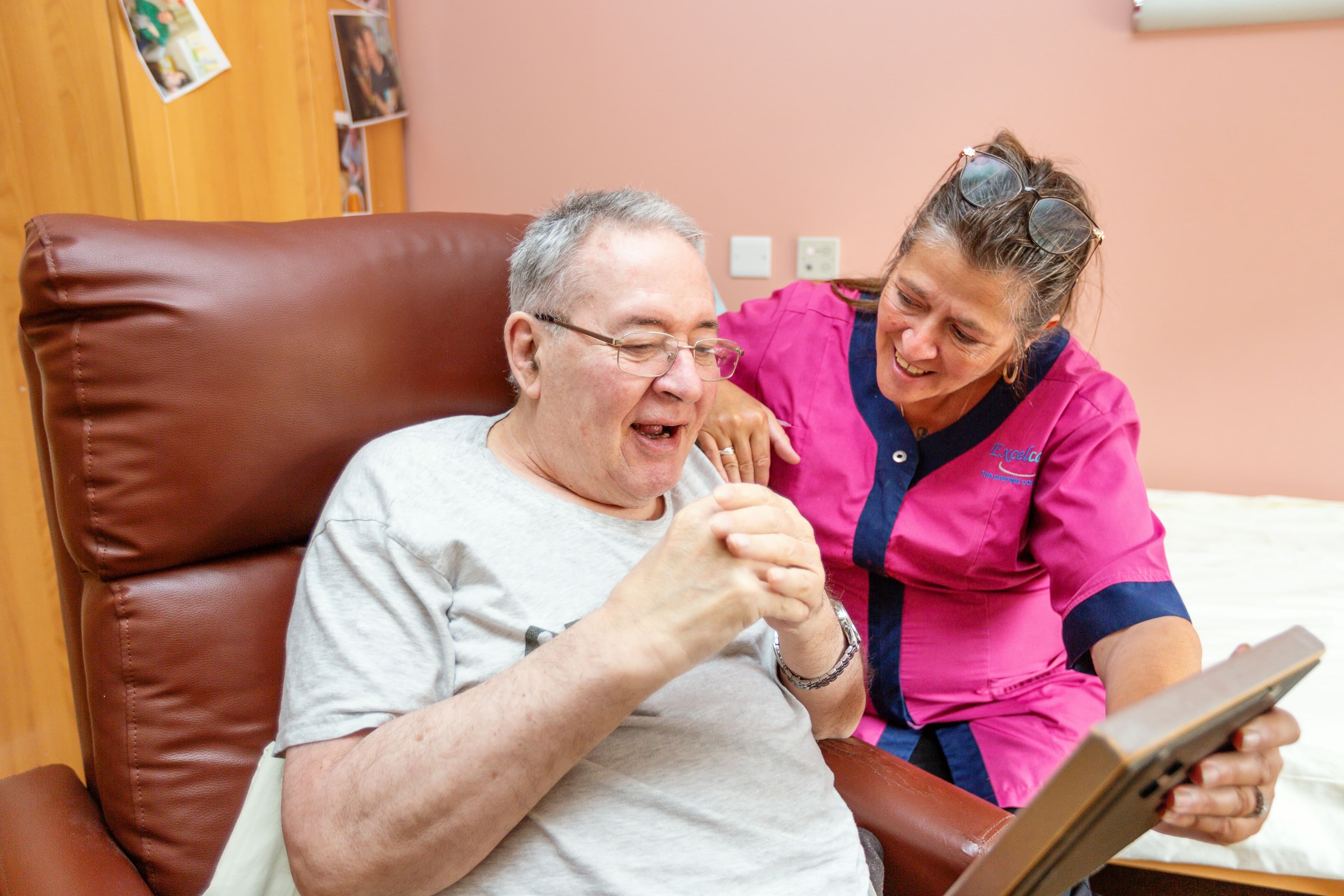 Residents at Glennfield care home in Wisbech, Cambridgeshire