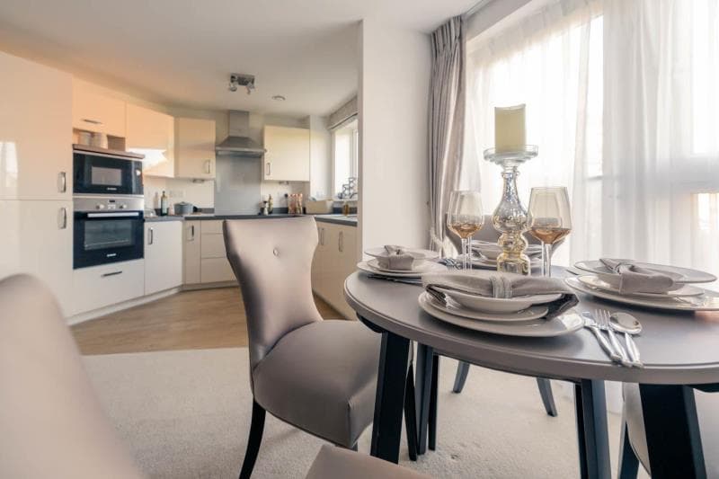 Dining Area at Goldwyn House Retirement Apartment in Borehamwood, Hertsmere