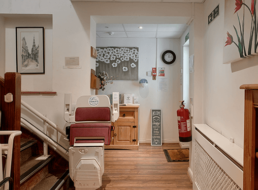 Hallway at Grace House Care Home in Farnham, Waverley