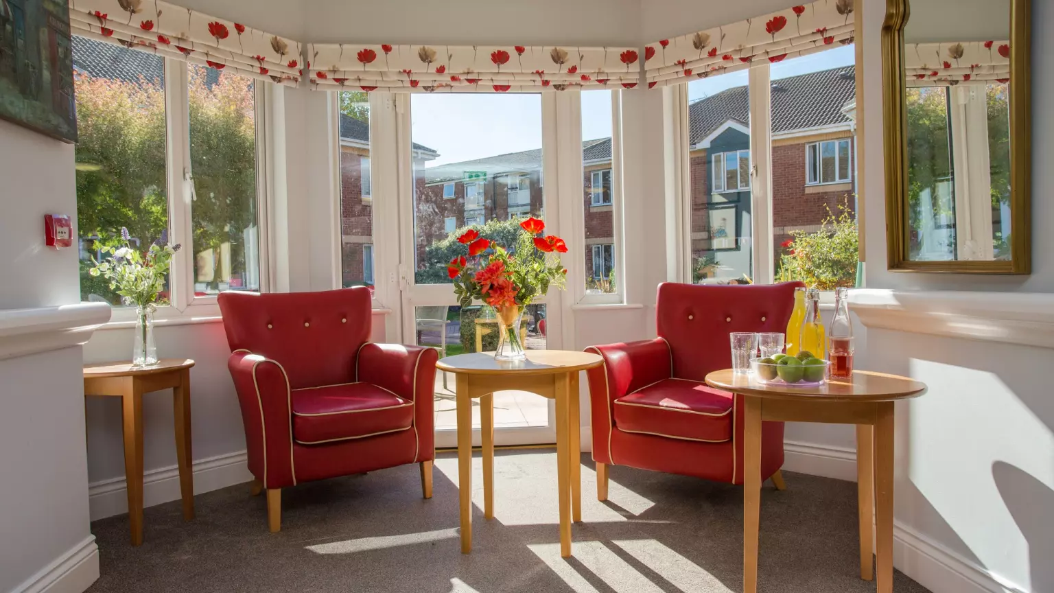 Lounge of Greenacres care home in Hatfield, Hertfordshire