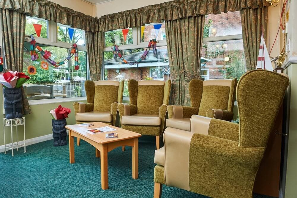 Lounge of Greville House care home in Richmond, London