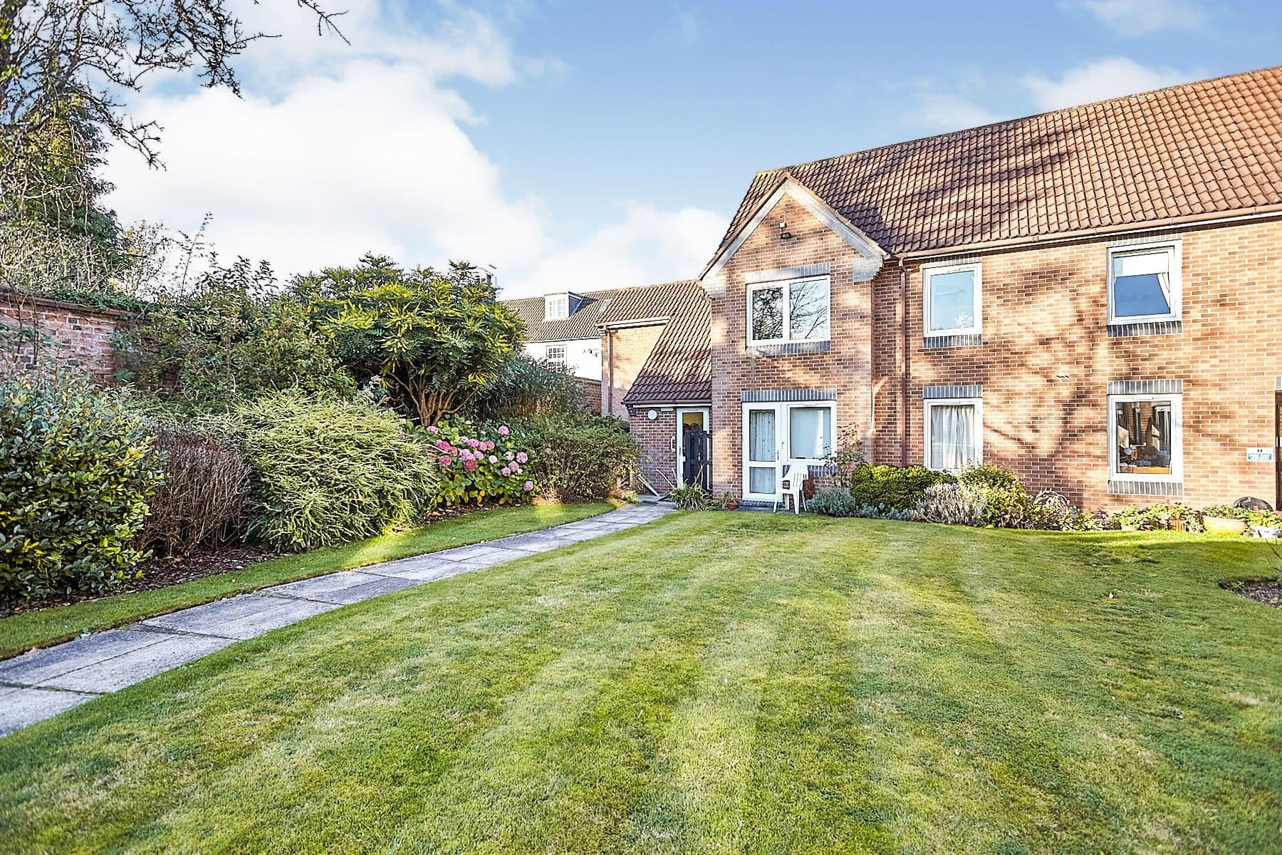 Exterior of Haldenby Court retirement development in Swanland, East Yorkshire